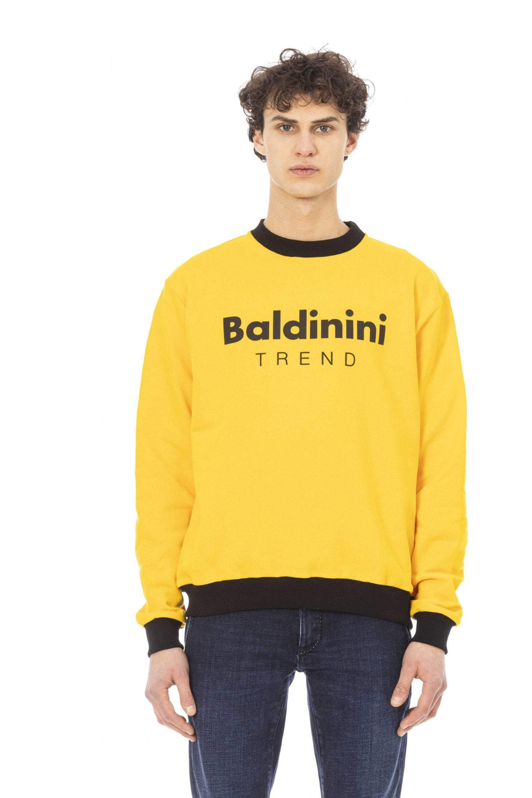 Baldinini Trend Yellow Cotton Sweater #men, Baldinini Trend, feed-1, L, M, S, Sweaters - Men - Clothing, XL, XXL, Yellow at SEYMAYKA