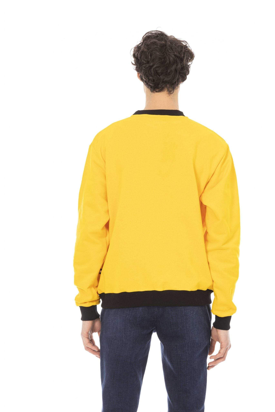 Baldinini Trend Yellow Cotton Sweater #men, Baldinini Trend, feed-1, L, M, S, Sweaters - Men - Clothing, XL, XXL, Yellow at SEYMAYKA