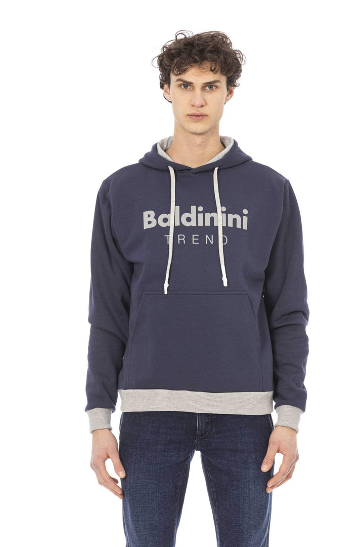 Baldinini Trend Blue Cotton Sweater #men, 3XL, Baldinini Trend, Blue, feed-1, L, M, S, Sweaters - Men - Clothing, XL, XXL at SEYMAYKA