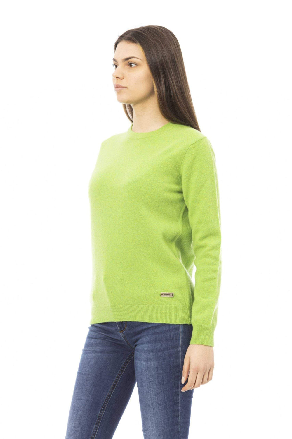 Baldinini Trend Green Wool Sweater Baldinini Trend, feed-1, Green, M, S, Sweaters - Women - Clothing at SEYMAYKA