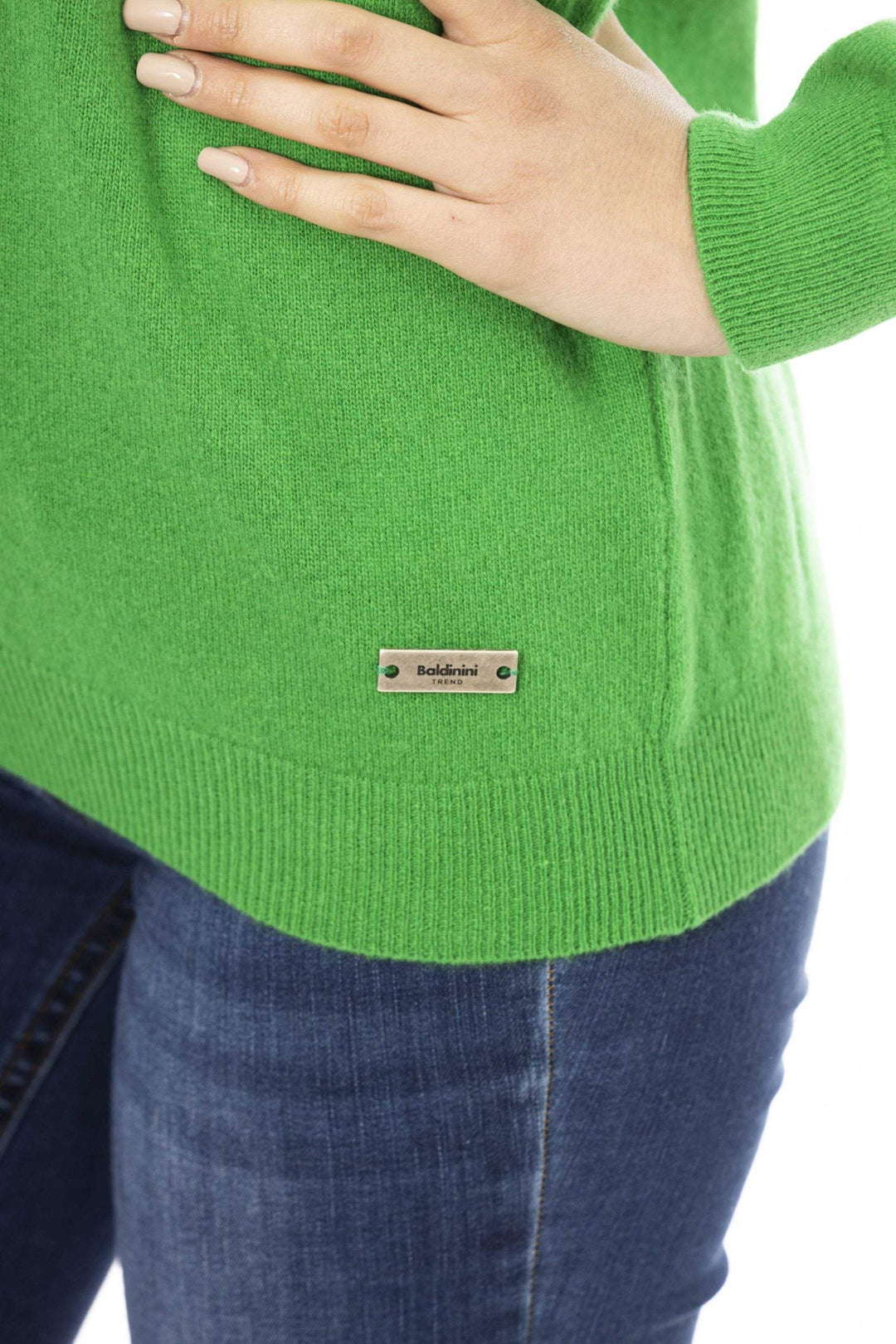 Baldinini Trend Green Wool Sweater Baldinini Trend, feed-1, Green, M, S, Sweaters - Women - Clothing at SEYMAYKA