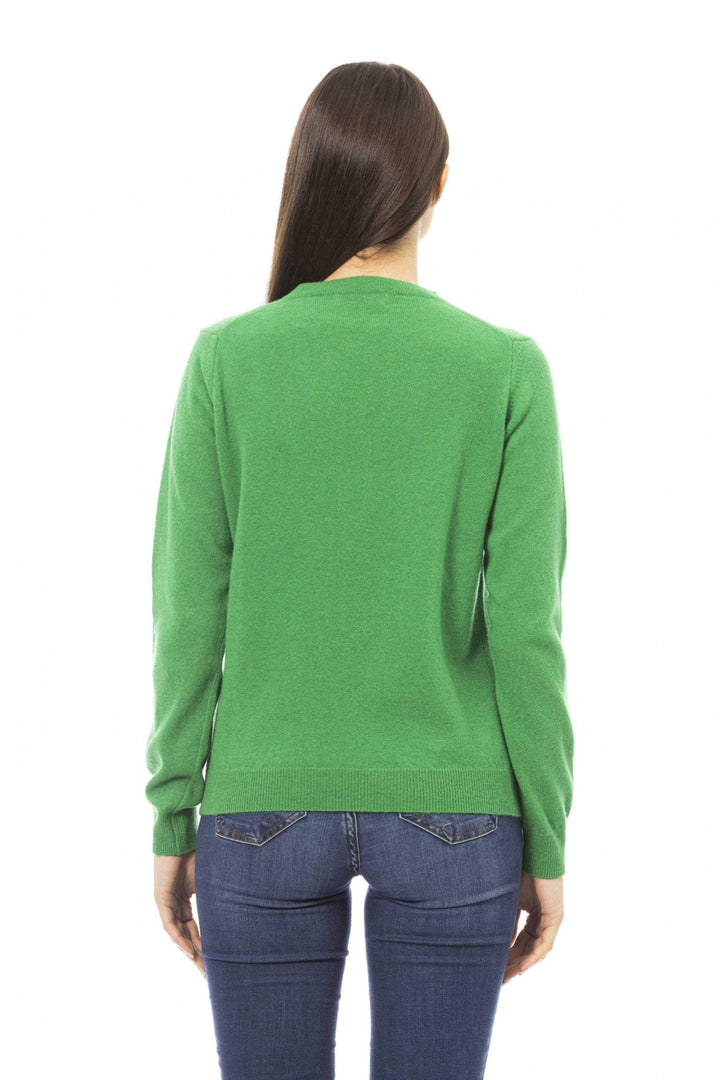 Baldinini Trend Green Wool Sweater Baldinini Trend, feed-1, Green, M, S, Sweaters - Women - Clothing at SEYMAYKA