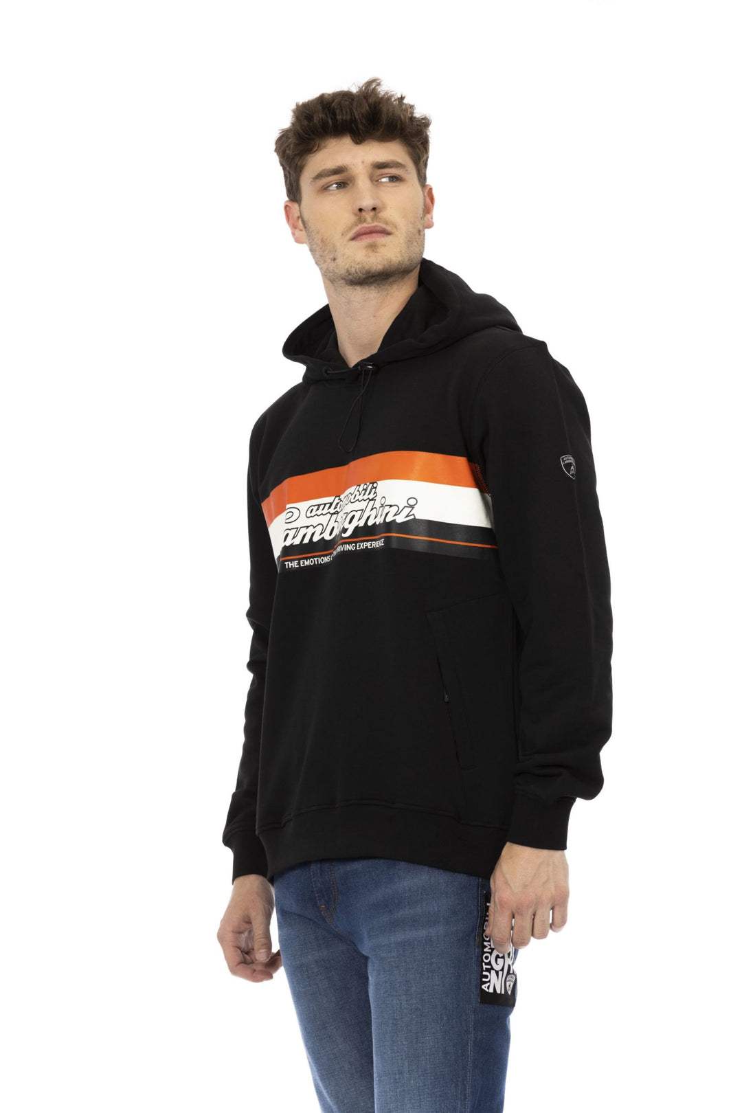 Automobili Lamborghini Black Cotton Sweater