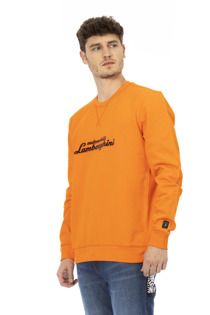 Automobili Lamborghini Orange Cotton Sweater