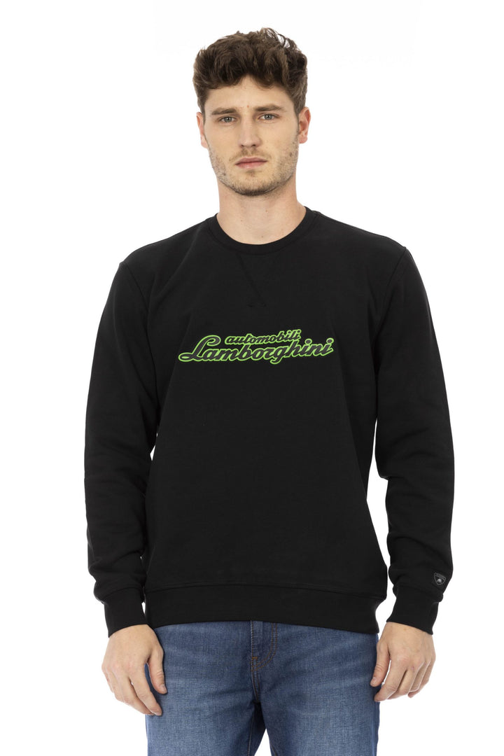 Automobili Lamborghini Black Cotton Sweater