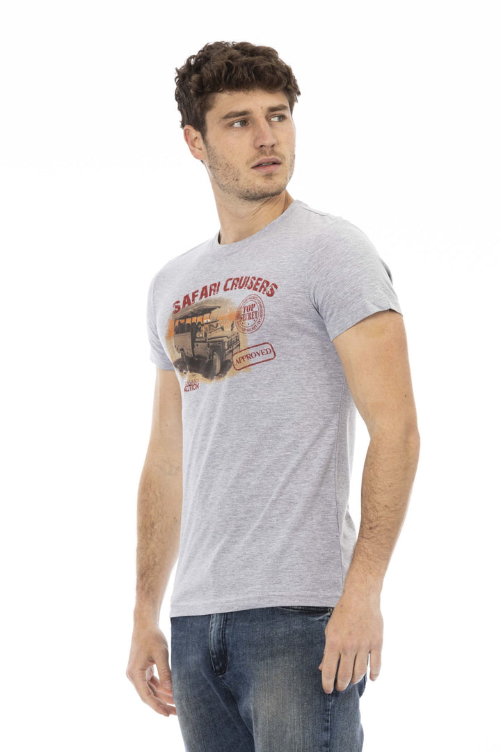 Trussardi Action Gray Cotton T-Shirt