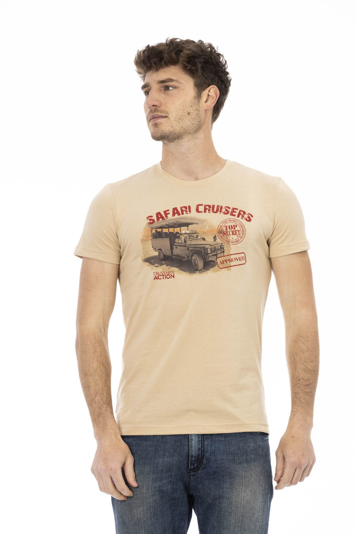 Trussardi Action Beige Cotton T-Shirt