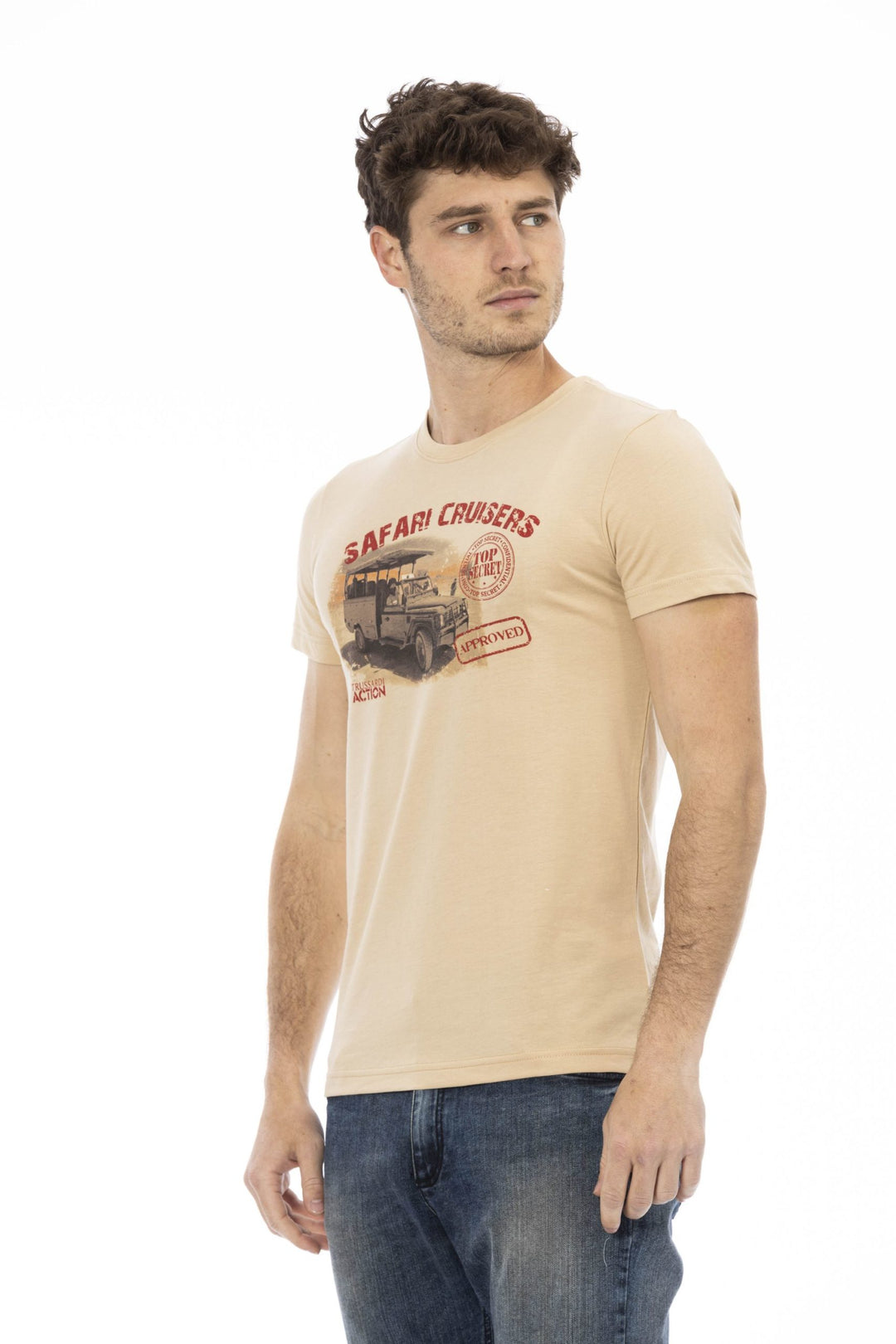 Trussardi Action Beige Cotton T-Shirt