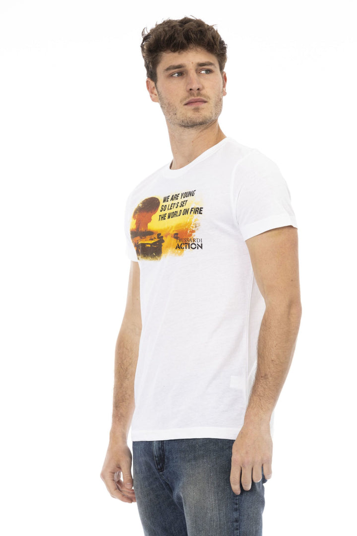 Trussardi Action White Cotton T-Shirt