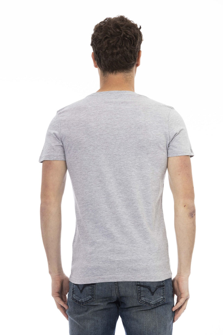 Trussardi Action Gray Cotton T-Shirt