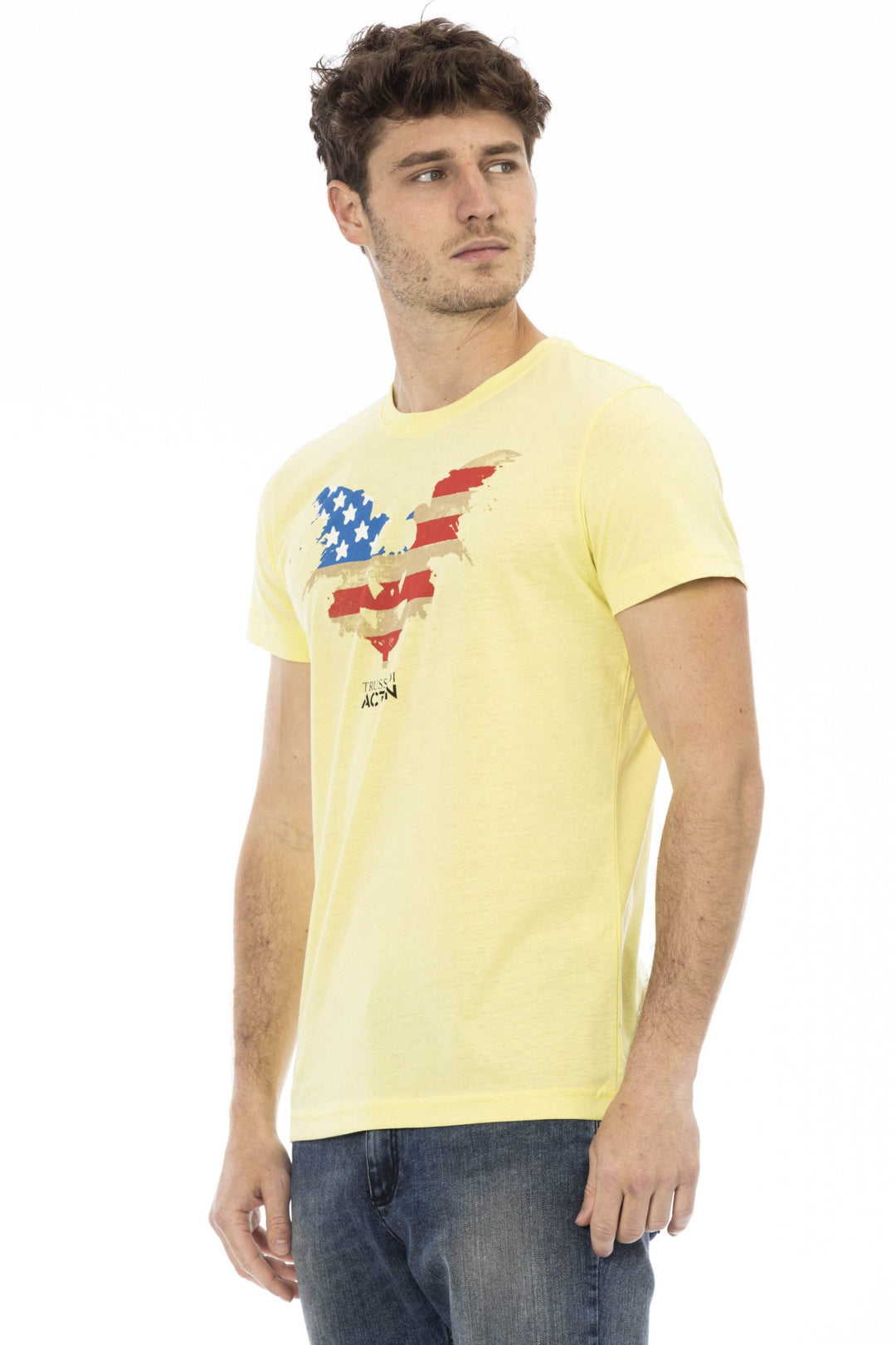 Trussardi Action Yellow Cotton T-Shirt