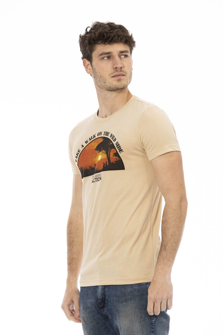 Trussardi Action Beige Cotton T-Shirt