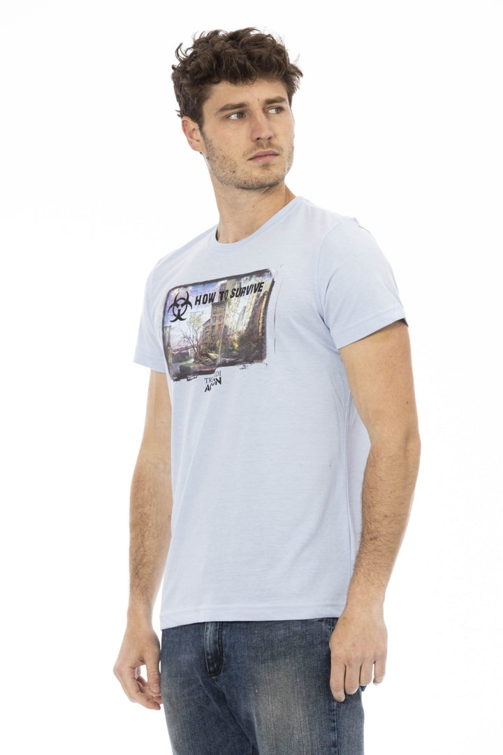 Trussardi Action Light-blue Cotton T-Shirt