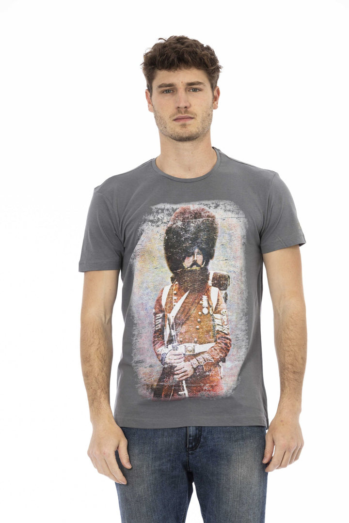 Trussardi Action Gray Cotton T-Shirt