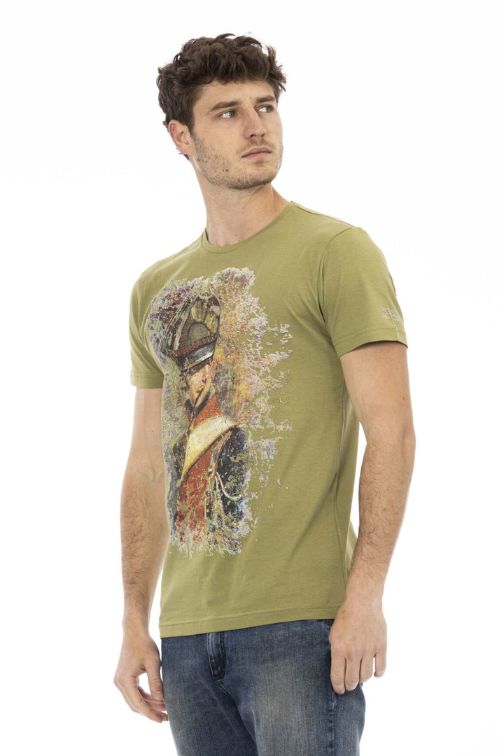 Trussardi Action Green Cotton T-Shirt