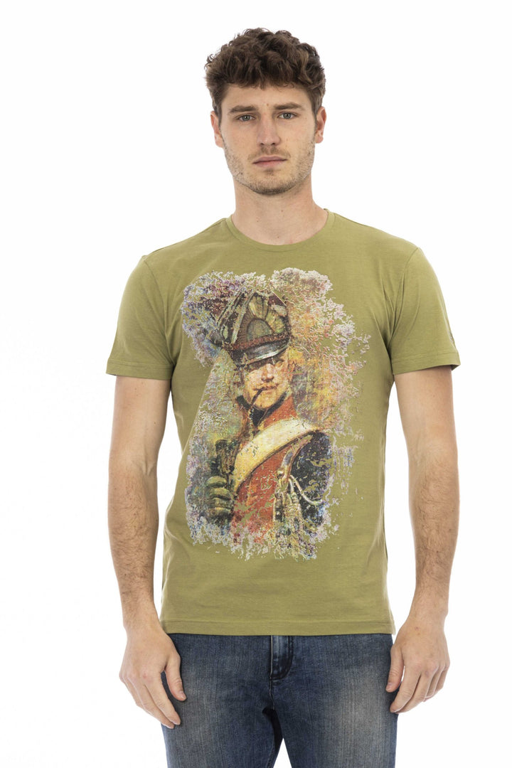 Trussardi Action Green Cotton T-Shirt