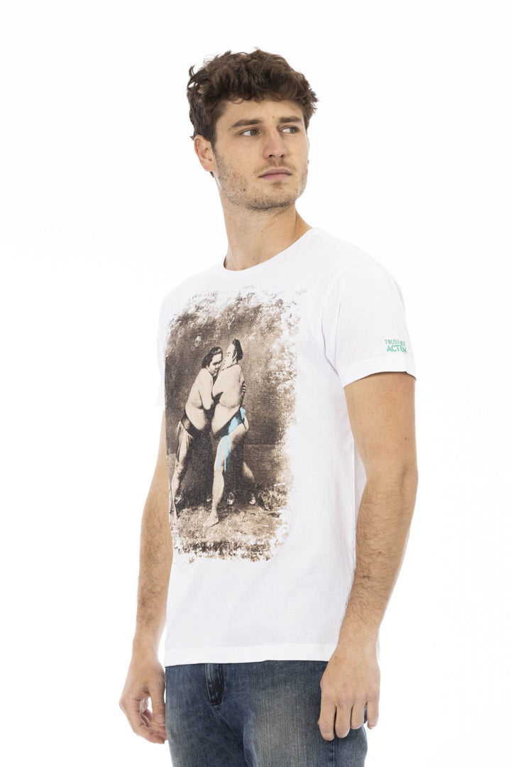 Trussardi Action White Cotton T-Shirt