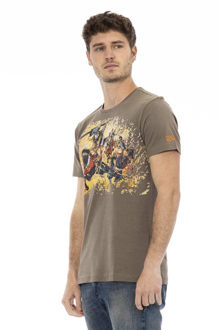 Trussardi Action Brown Cotton T-Shirt