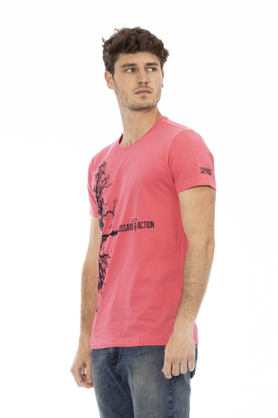 Trussardi Action Pink Cotton T-Shirt