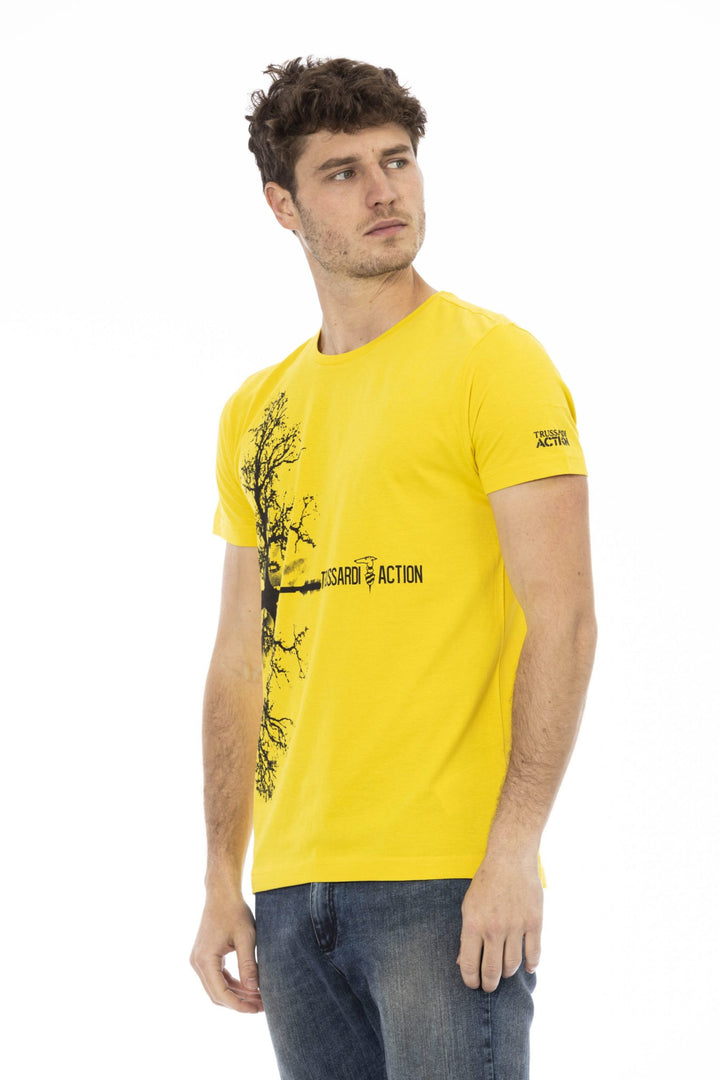 Trussardi Action Yellow Cotton T-Shirt