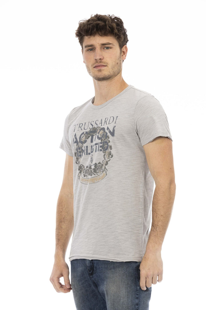 Trussardi Action Gray Cotton T-Shirt