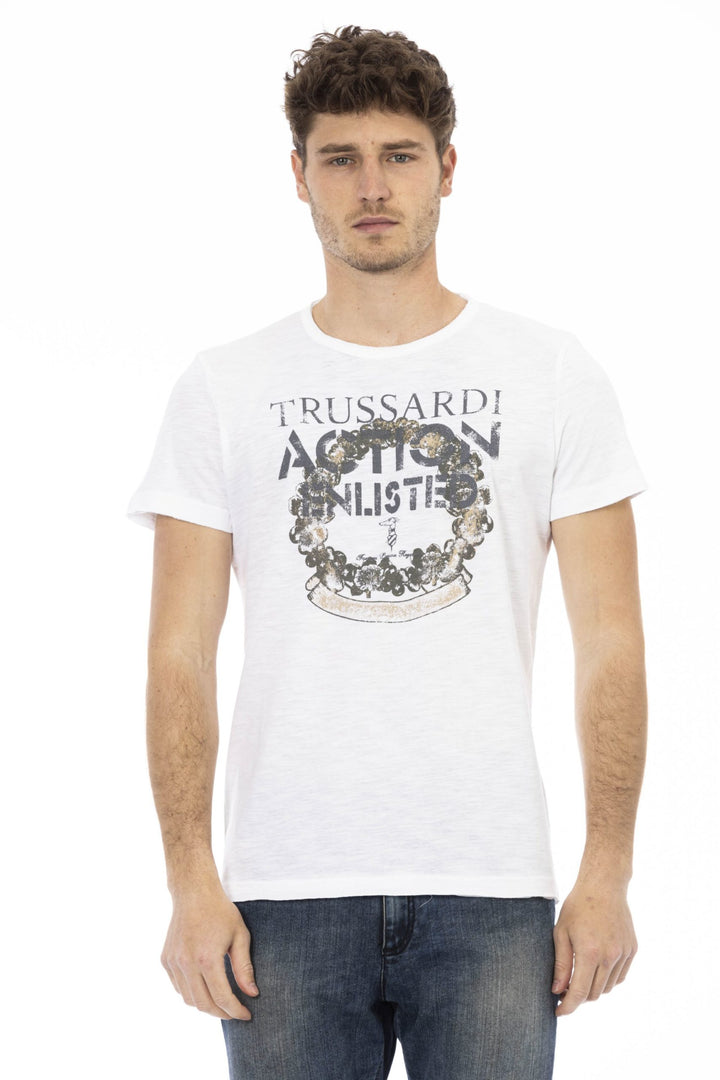 Trussardi Action White Cotton T-Shirt