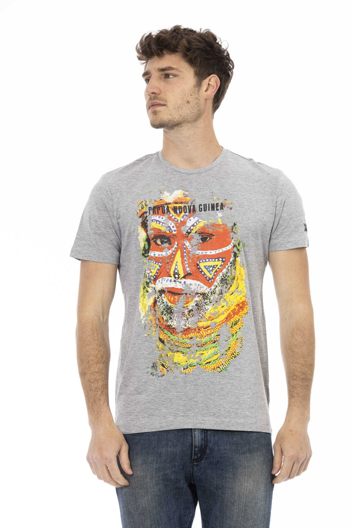 Trussardi Action Gray Cotton T-Shirt