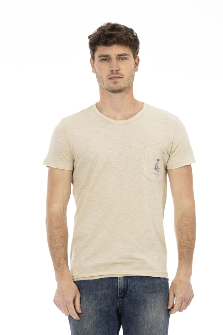 Trussardi Action Beige Cotton T-Shirt