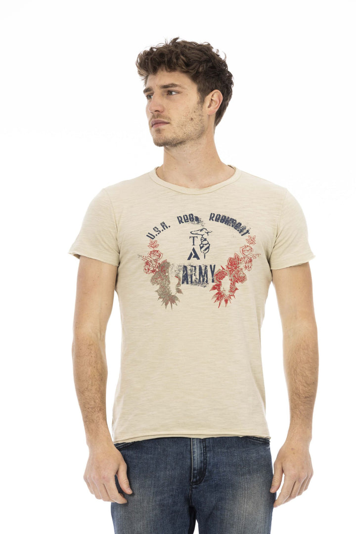 Trussardi Action Beige Cotton T-Shirt