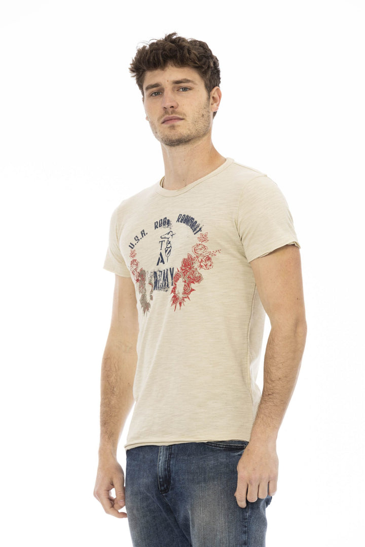 Trussardi Action Beige Cotton T-Shirt