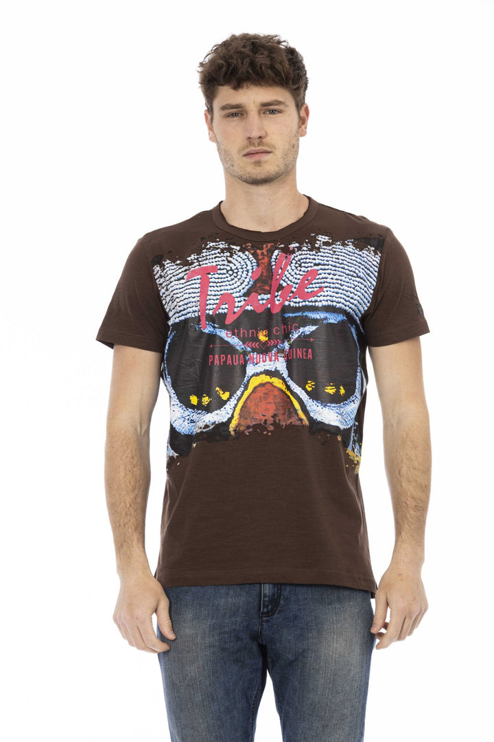 Trussardi Action Brown Cotton T-Shirt