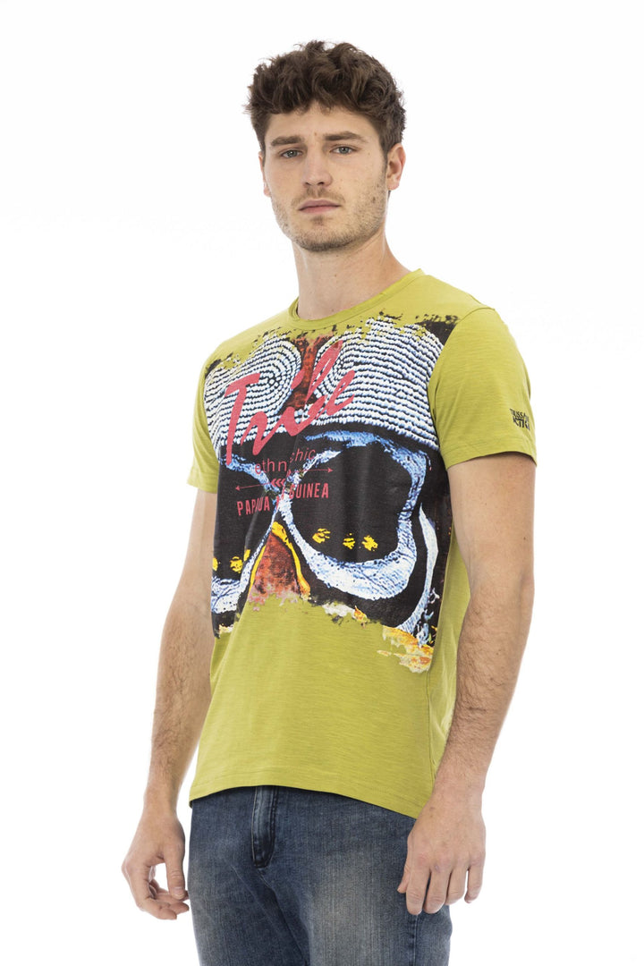 Trussardi Action Green Cotton T-Shirt