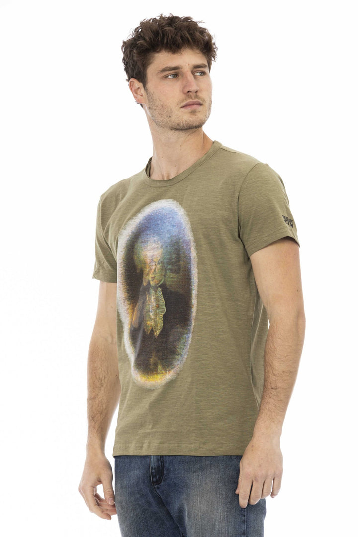 Trussardi Action Green Cotton T-Shirt