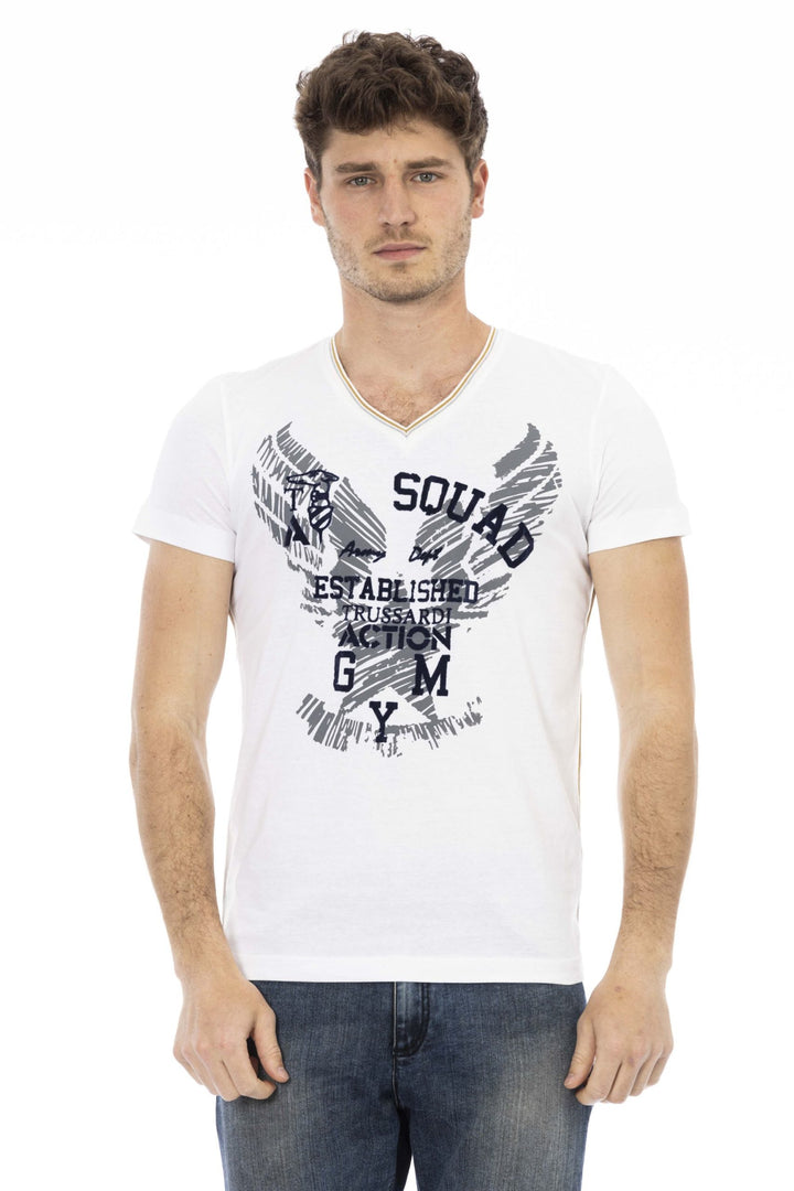 Trussardi Action White Cotton T-Shirt