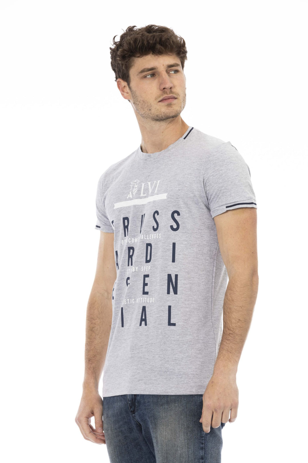 Trussardi Action Gray Cotton T-Shirt