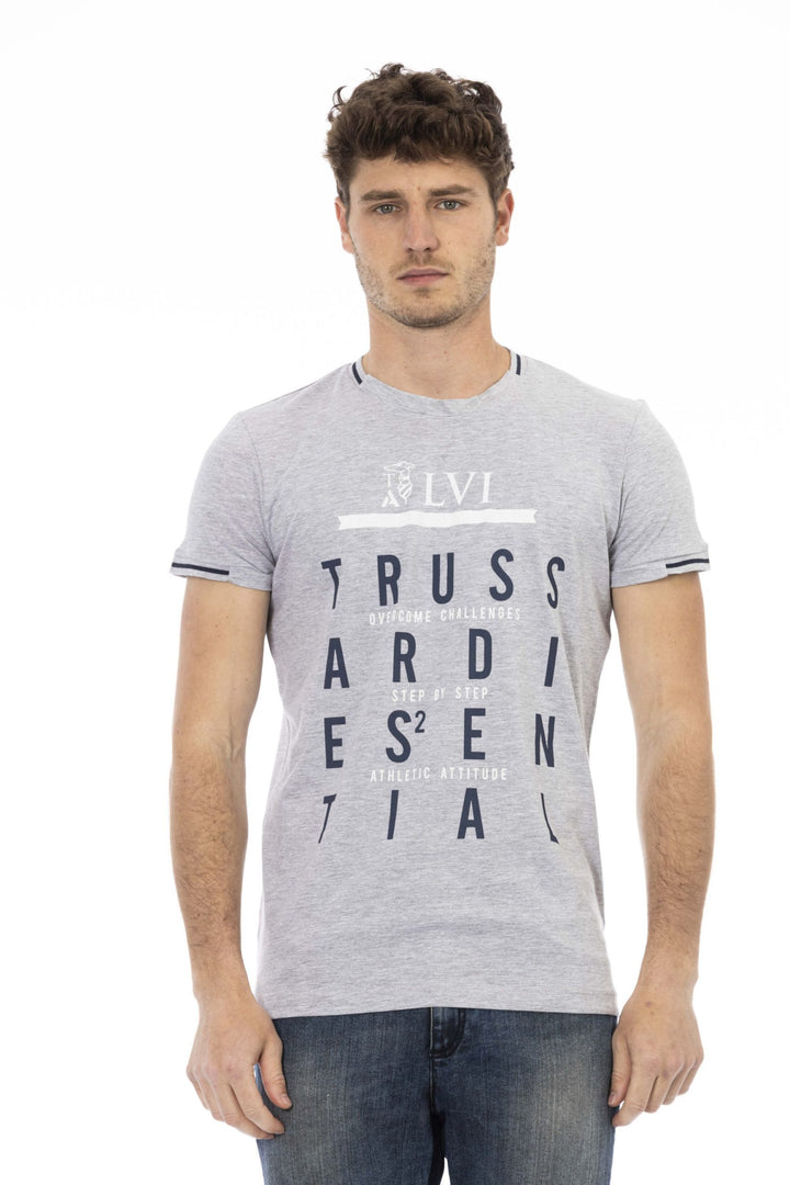 Trussardi Action Gray Cotton T-Shirt