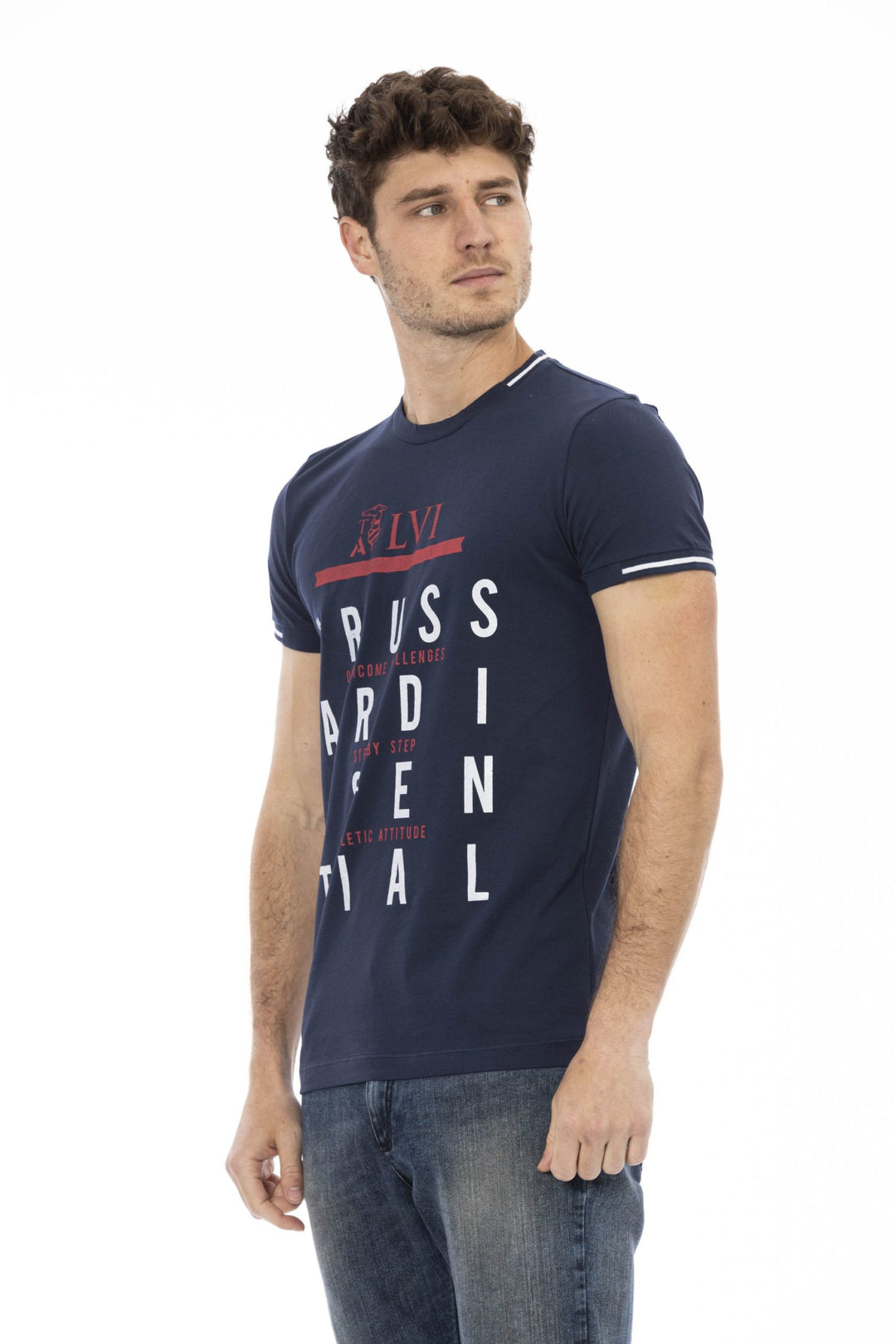 Trussardi Action Blue Cotton T-Shirt