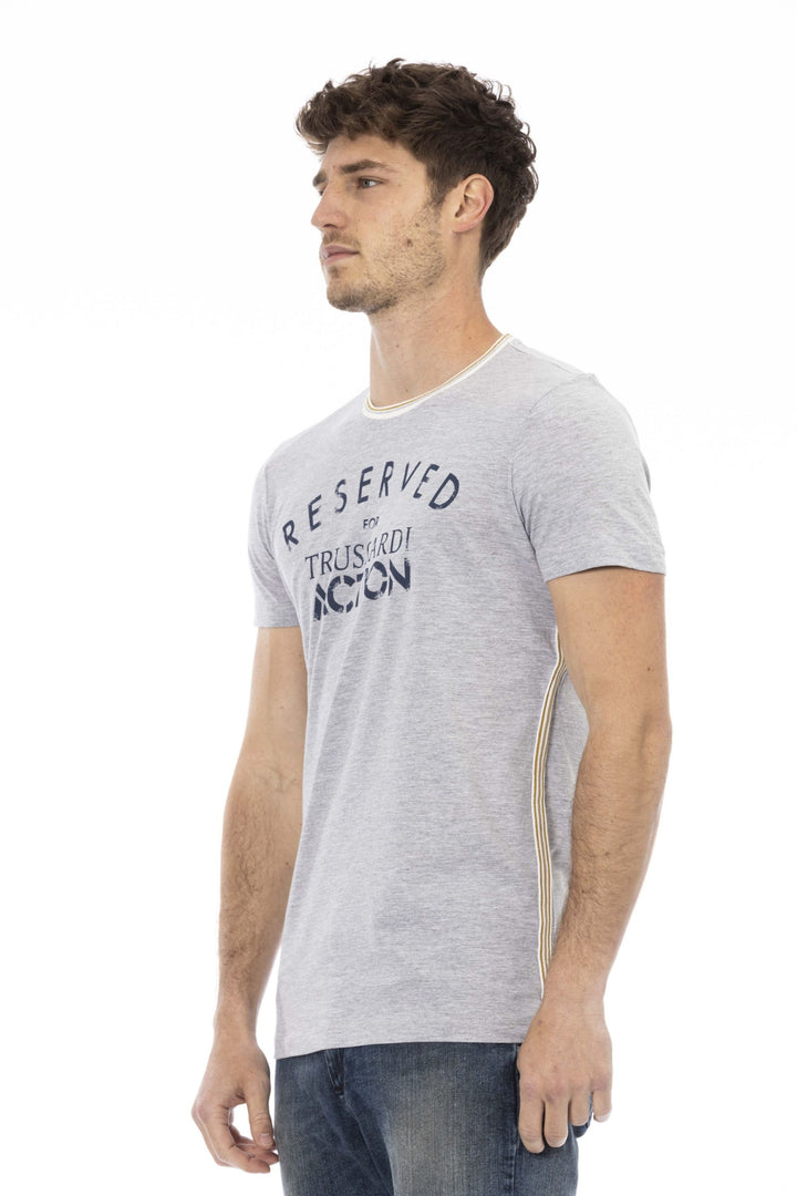 Trussardi Action Gray Cotton T-Shirt