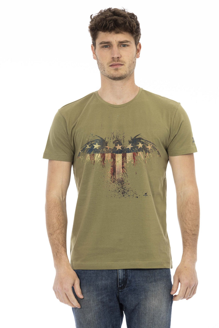 Trussardi Action Green Cotton T-Shirt