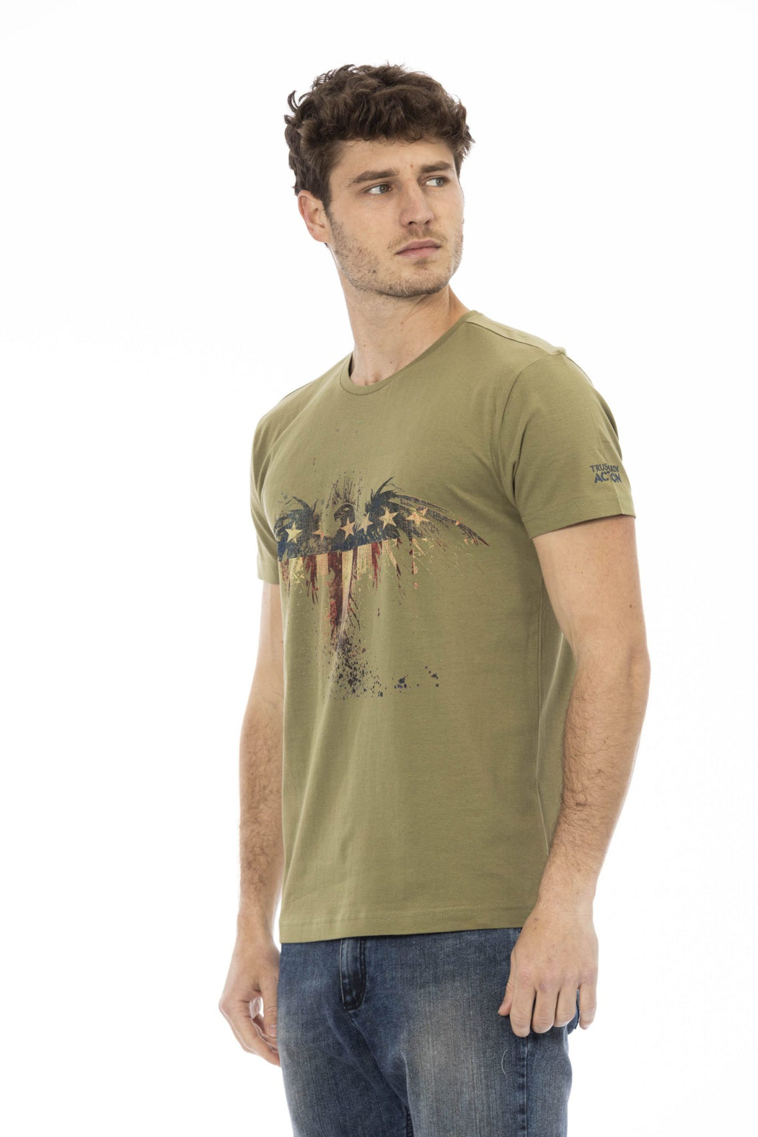 Trussardi Action Green Cotton T-Shirt