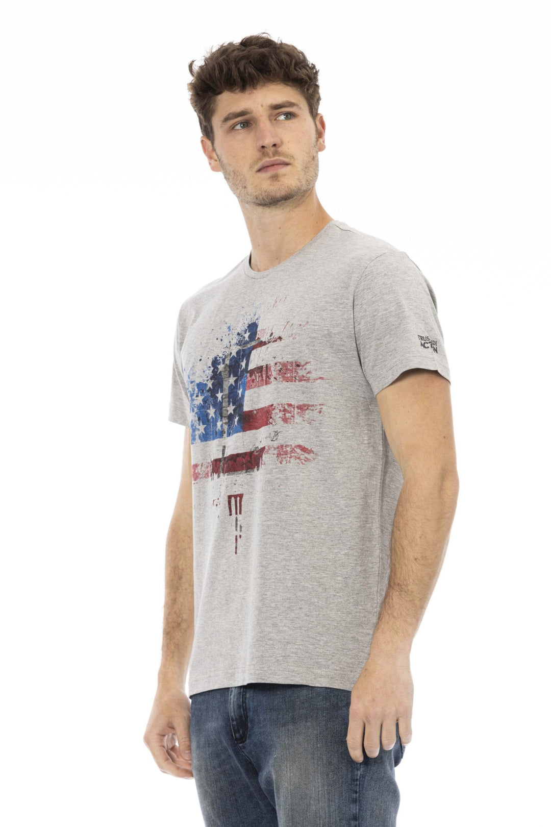 Trussardi Action Gray Cotton T-Shirt