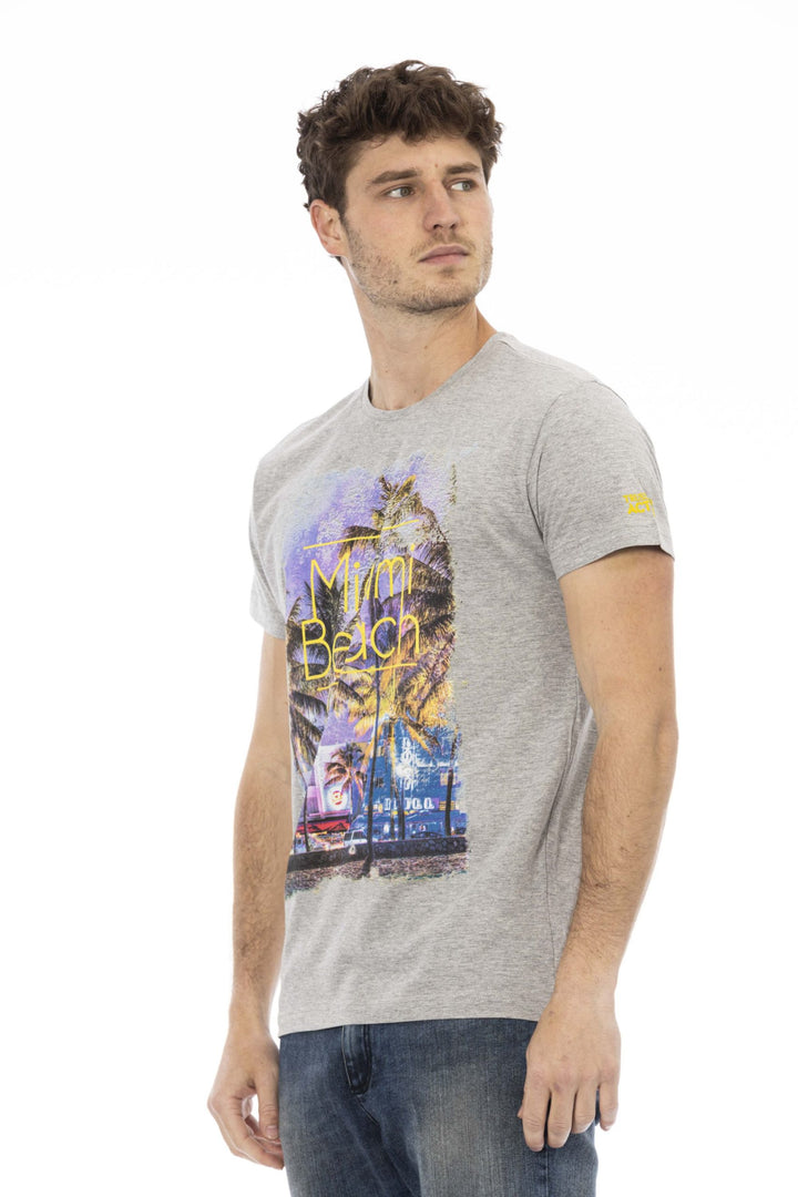 Trussardi Action Gray Cotton T-Shirt