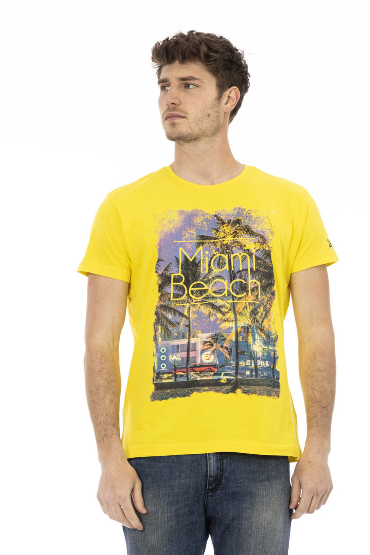 Trussardi Action Yellow Cotton T-Shirt