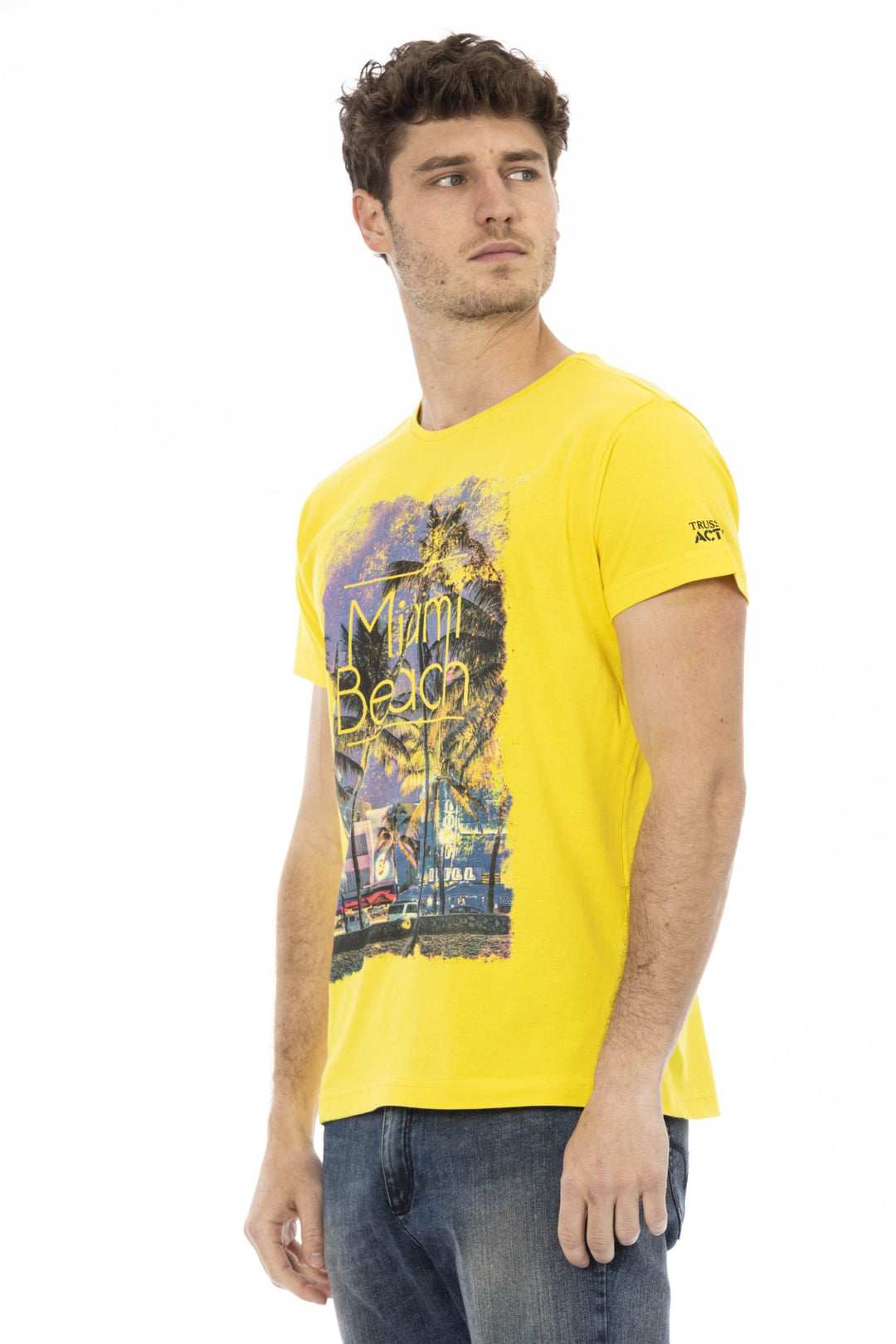 Trussardi Action Yellow Cotton T-Shirt