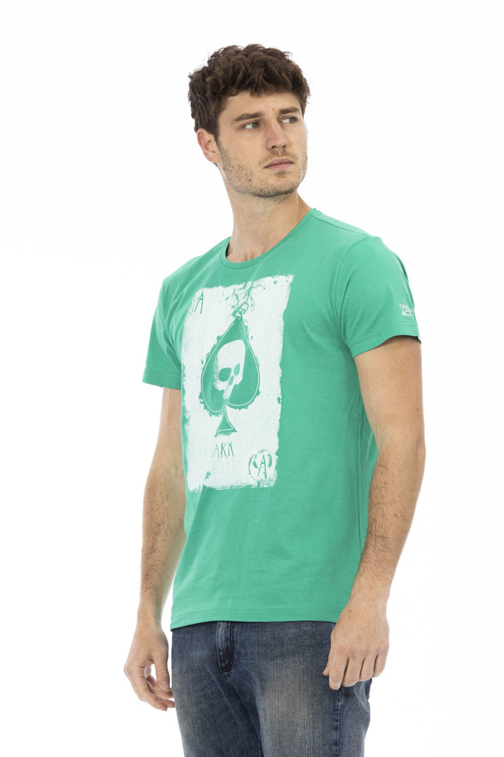 Trussardi Action Green Cotton T-Shirt