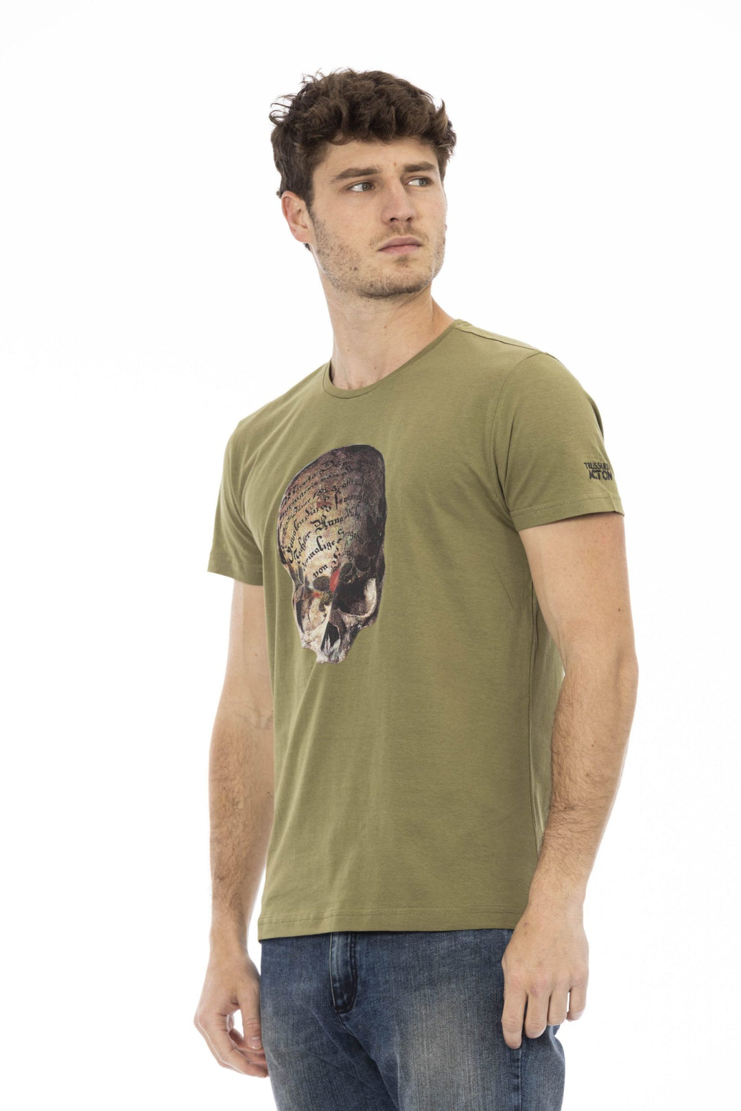 Trussardi Action Green Cotton T-Shirt