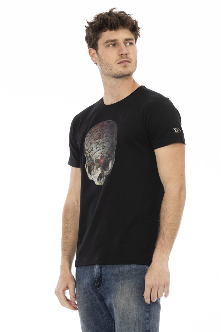 Trussardi Action Black Cotton T-Shirt