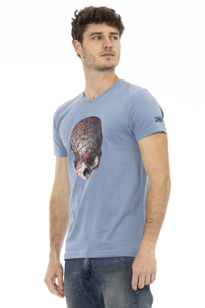 Trussardi Action Light-blue Cotton T-Shirt