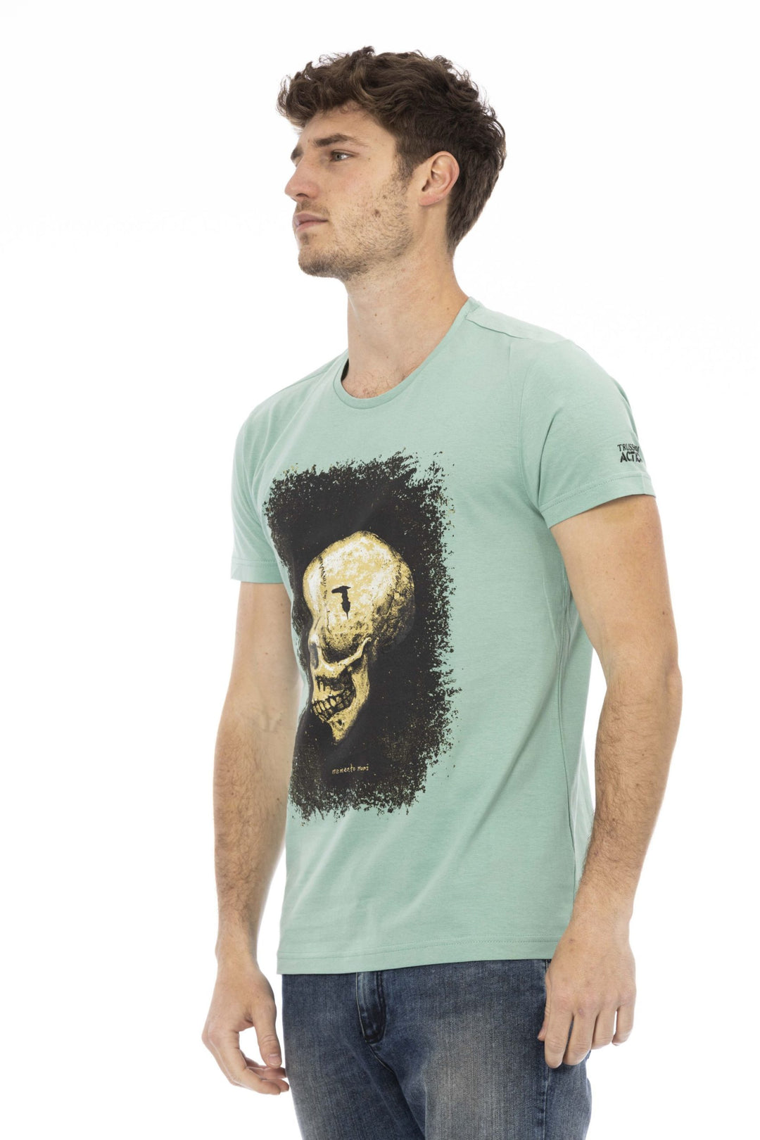 Trussardi Action Green Cotton T-Shirt