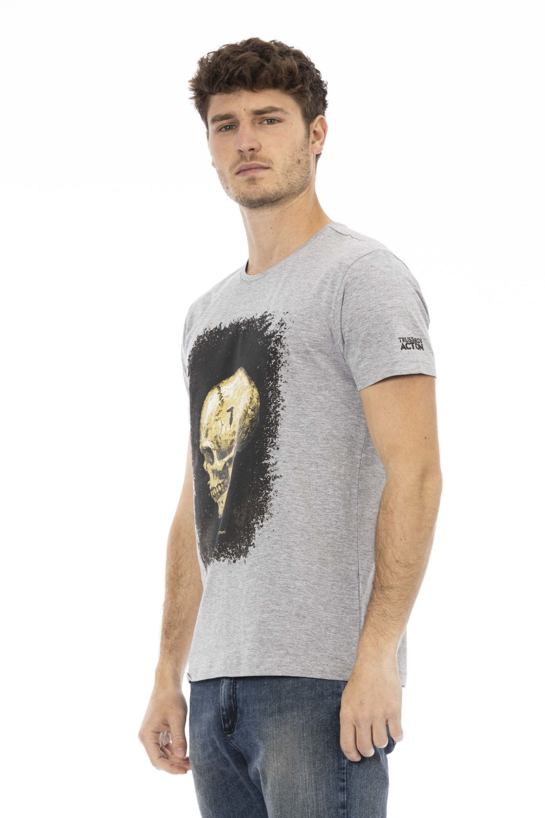 Trussardi Action Gray Cotton T-Shirt